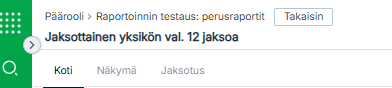 Avatun tehtävän tiedostopolku, jossa Takaisin-painike
