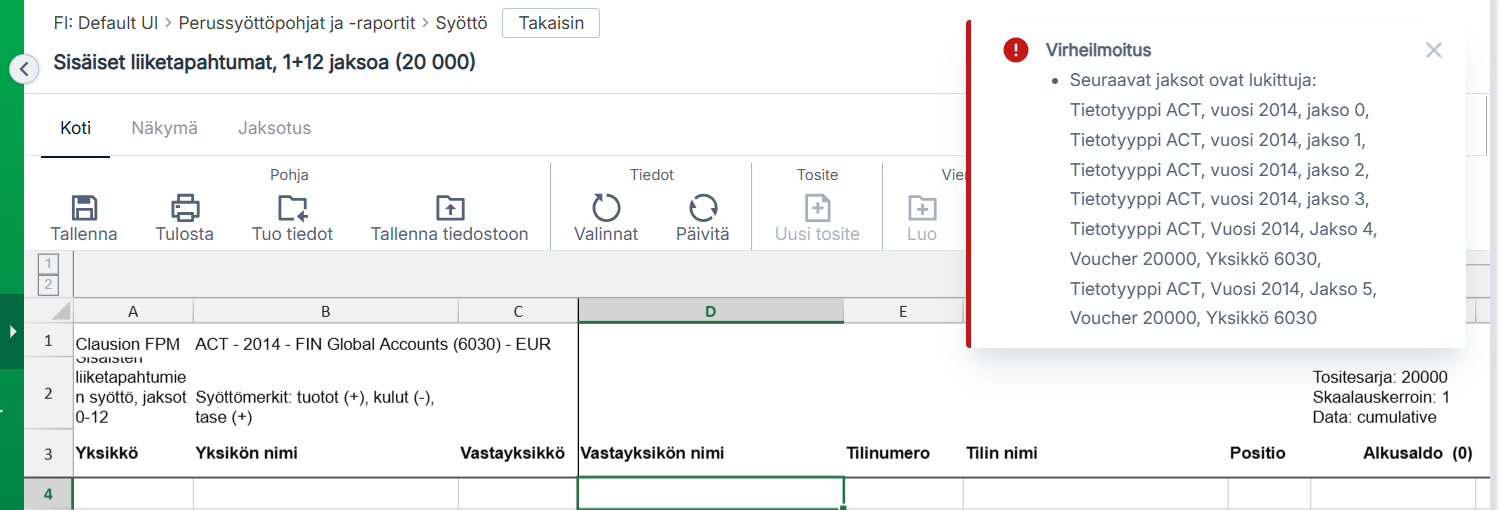 Avattu pohja, jonka oikeassa yläkulmassa on ilmoitus lukituista tiedoista.
